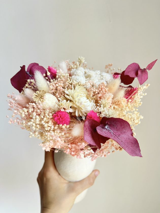 Bouquet eucalyptus rose